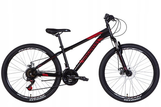 Velotrade Rider MTB-fiets, zwart en rood, 16 inch frame 