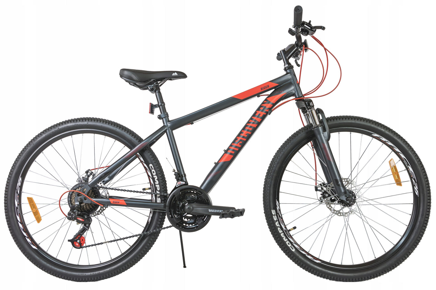 Velotrade Rider MTB-fiets, zwart en rood, 16 inch frame 