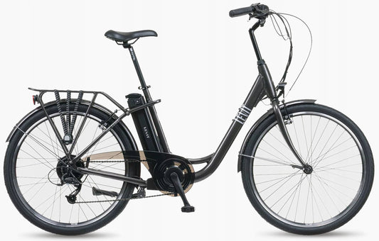 Hurtex E-bike Lady 26 rood/zwart 250W elektrische fiets 